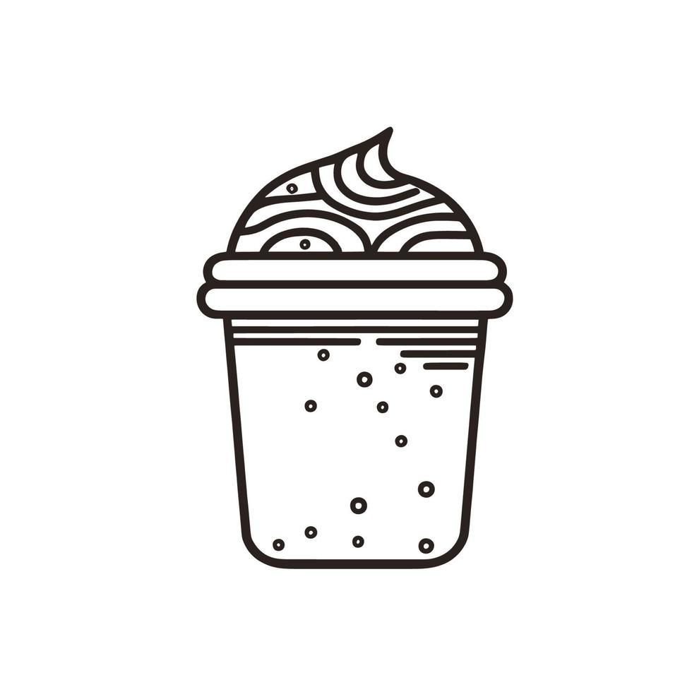 Simple Coffee Line Art Icon Vector Illustration. EPS10