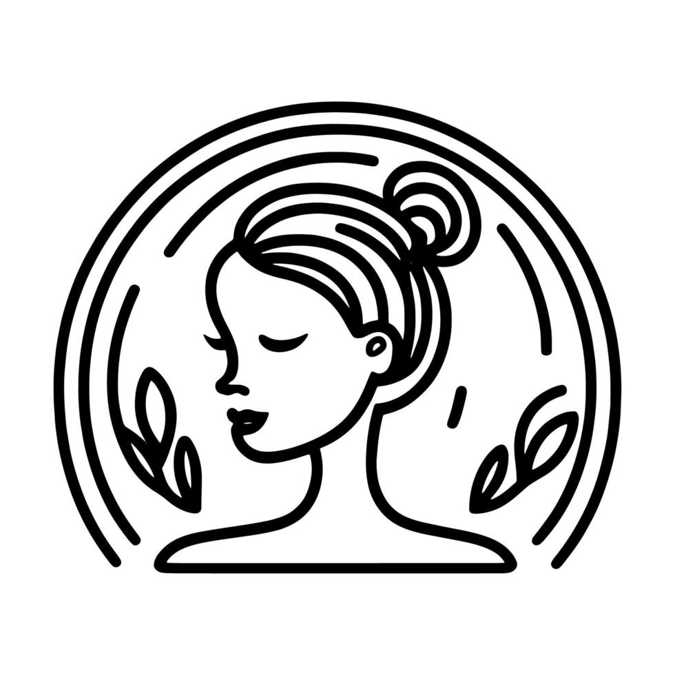 Beauty Salon Simple Black Icon. Vector Illustration.