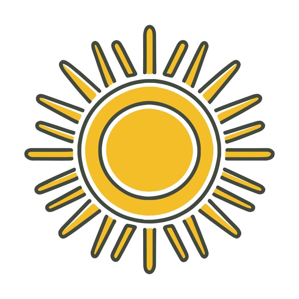 Sun Simple Icon. Vector Illustration  EPS10