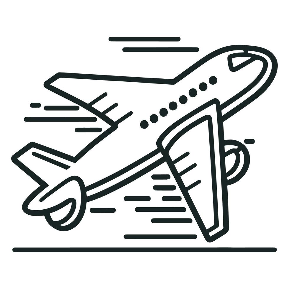 Airplane. Simple Icon. Vector Illustration. EPS10