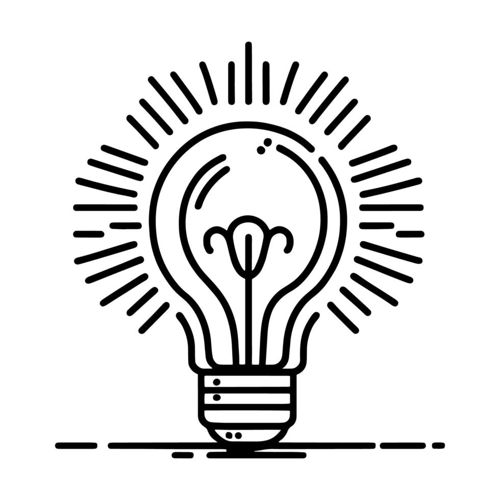 Light Bulb Idea Icon. Vector Illustration EPS10