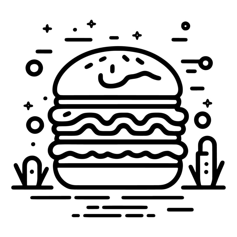 Burger. Simple Icon. Vector Illustration. EPS10