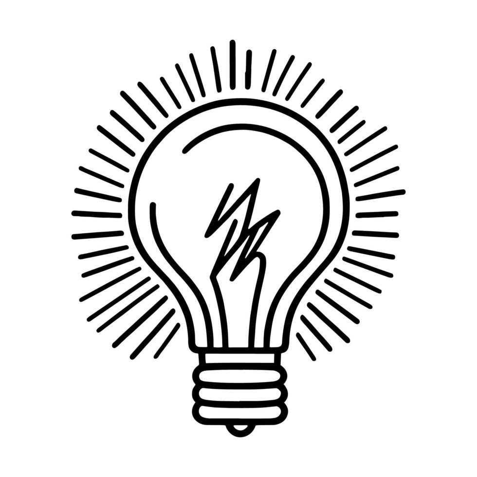 Light Bulb Idea Icon. Vector Illustration EPS10