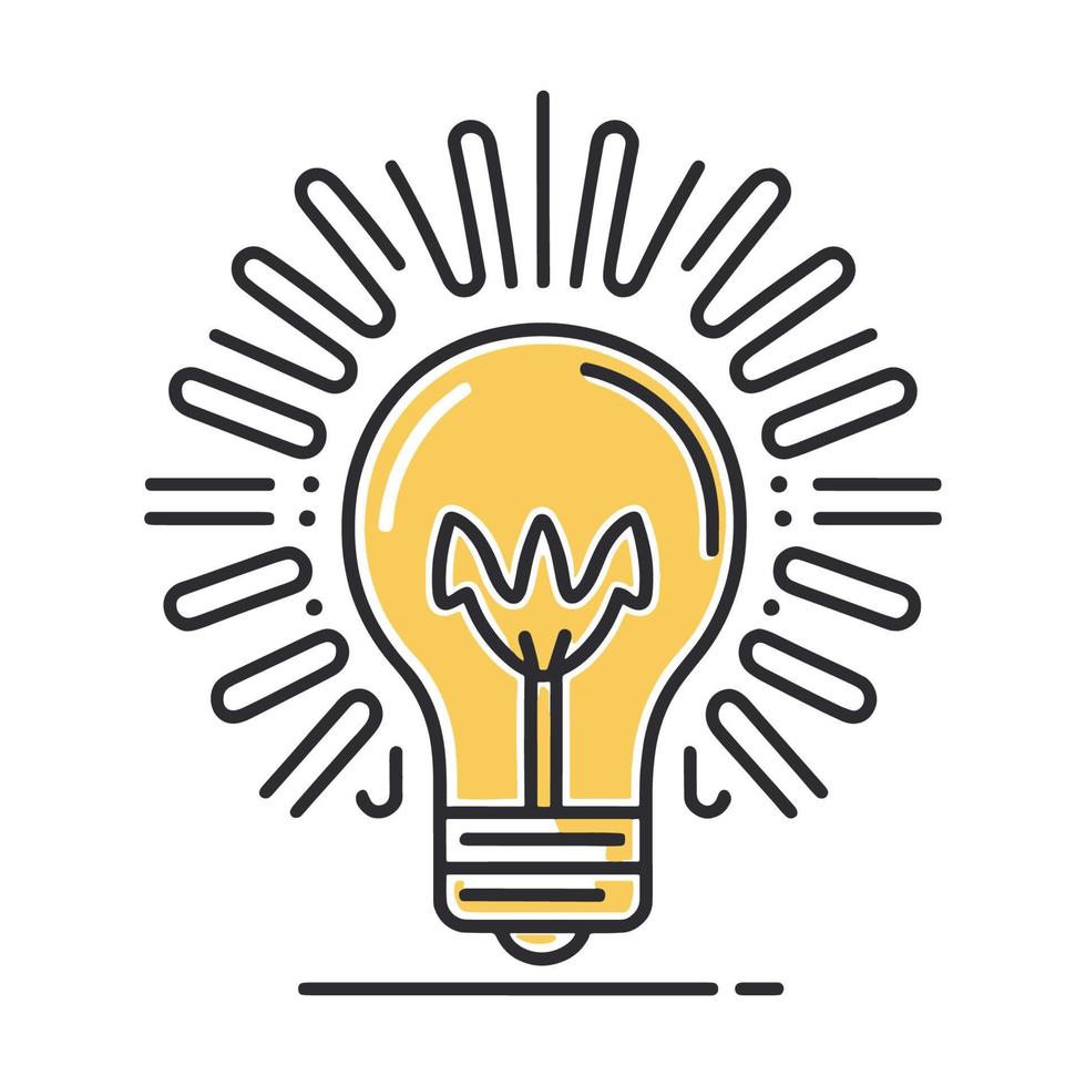 Light Bulb Idea Icon. Vector Illustration EPS10