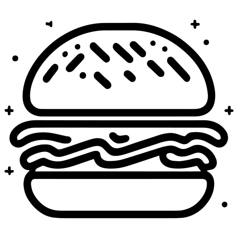 Burger. Simple Icon. Vector Illustration. EPS10