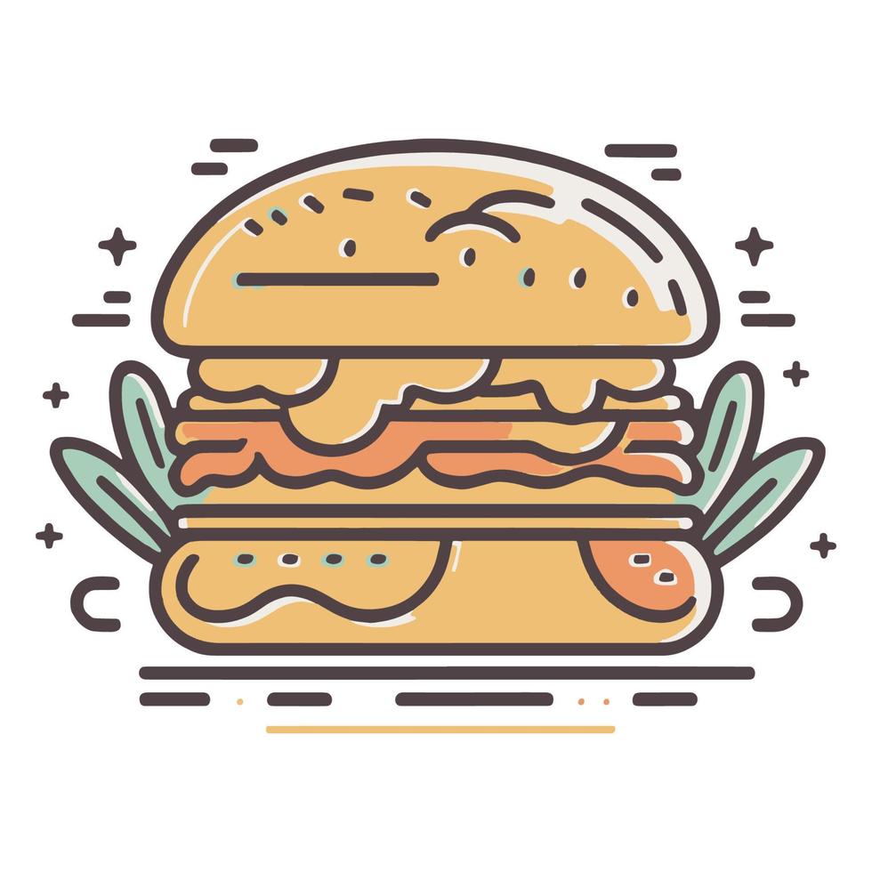 Burger. Simple Icon. Vector Illustration. EPS10