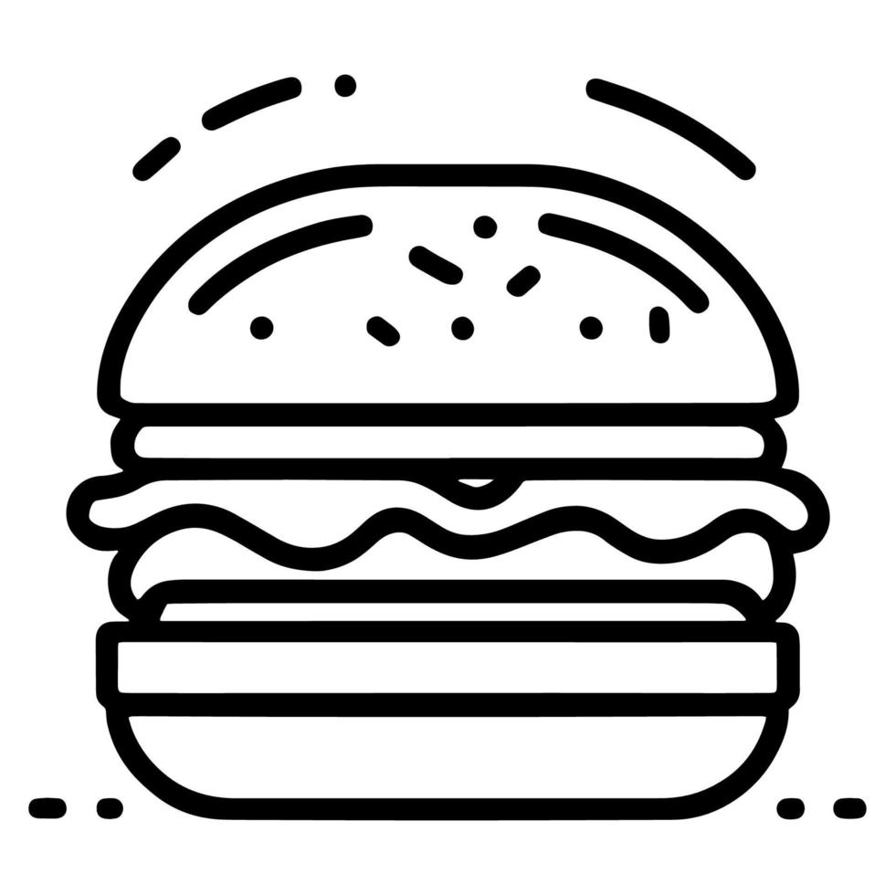 Burger. Simple Icon. Vector Illustration. EPS10