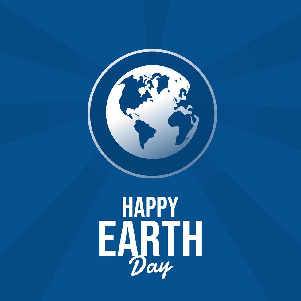 Happy earth day. Design with globe vector