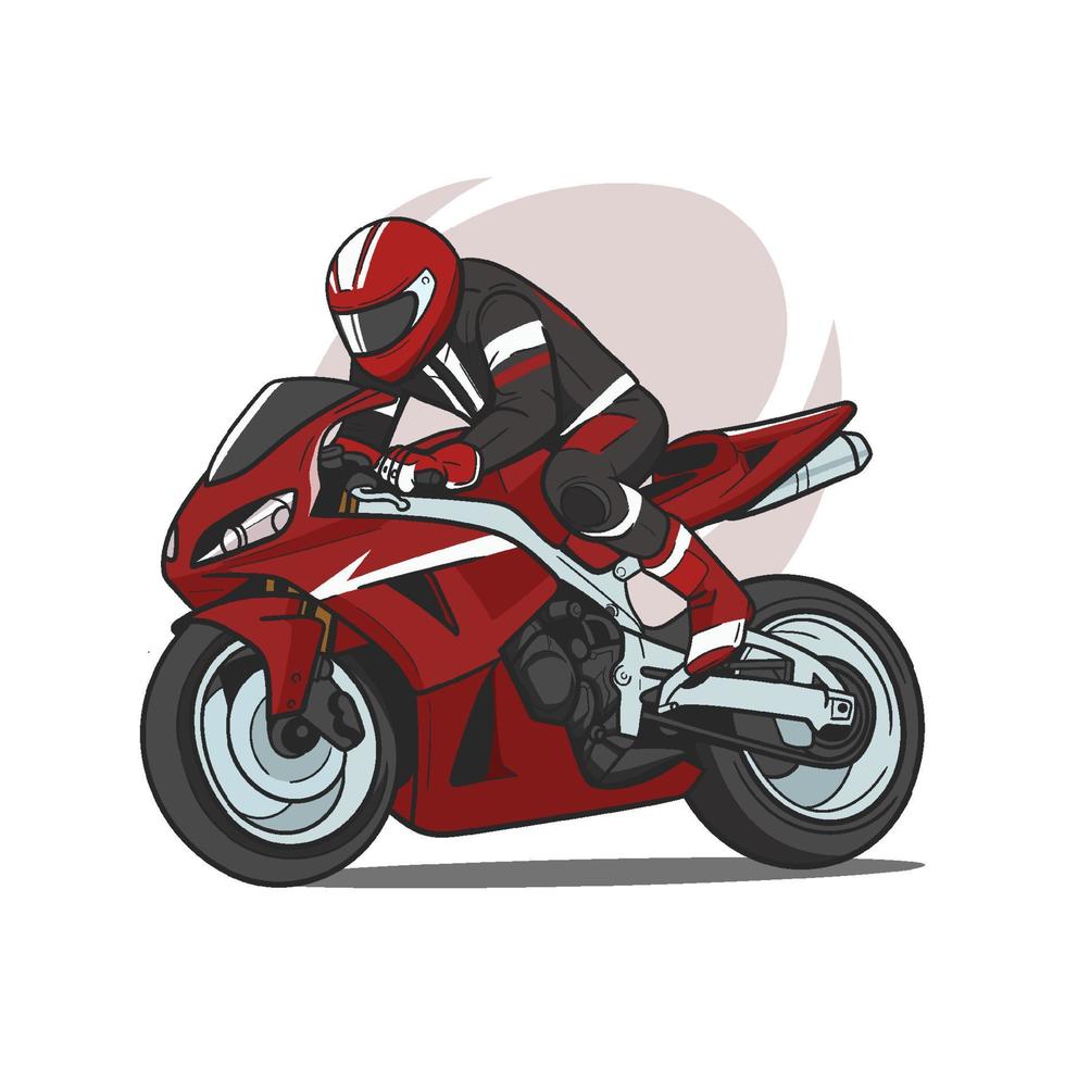 Motorcyclists riding big bike motorcycle. motorbike vector