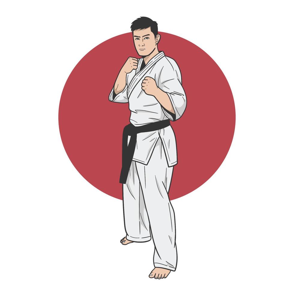 karate man vector illustration 21425798 Vector Art at Vecteezy