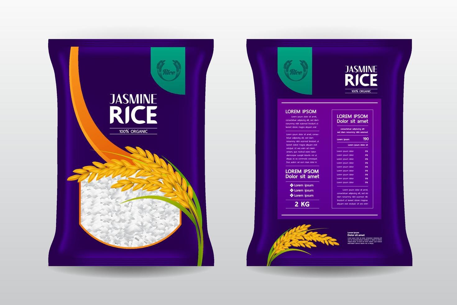 Premium Rice great quality design concept  vector. vector