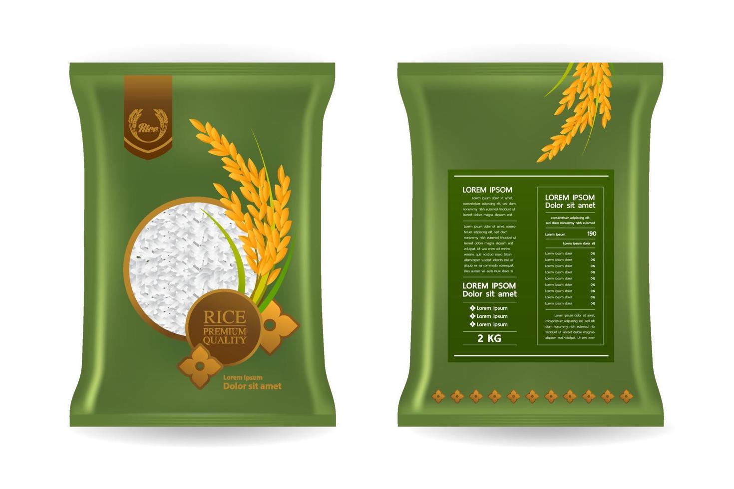 Premium Rice great quality design concept  vector. vector
