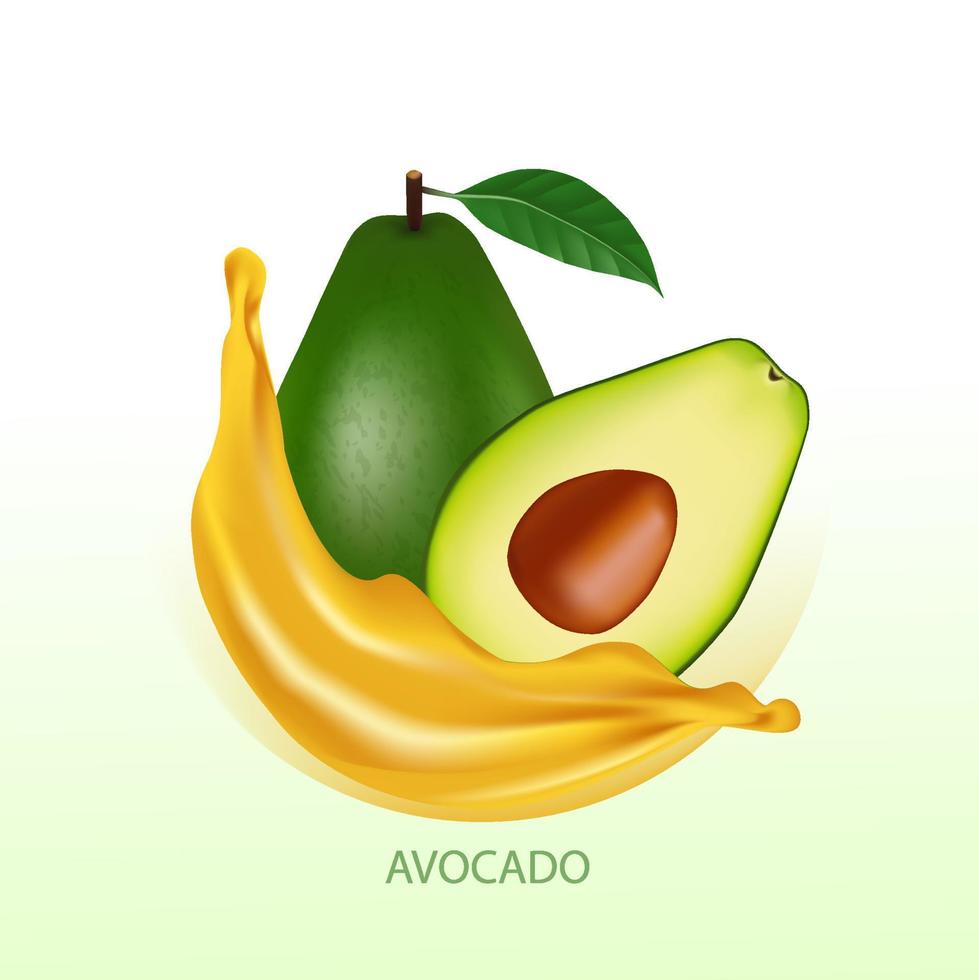 Fresh avocado for good health vector illustration