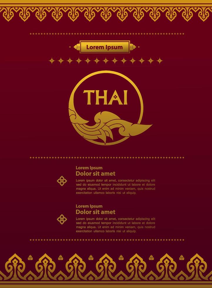 Thai Arts element for Thai graphic design vector illustration.