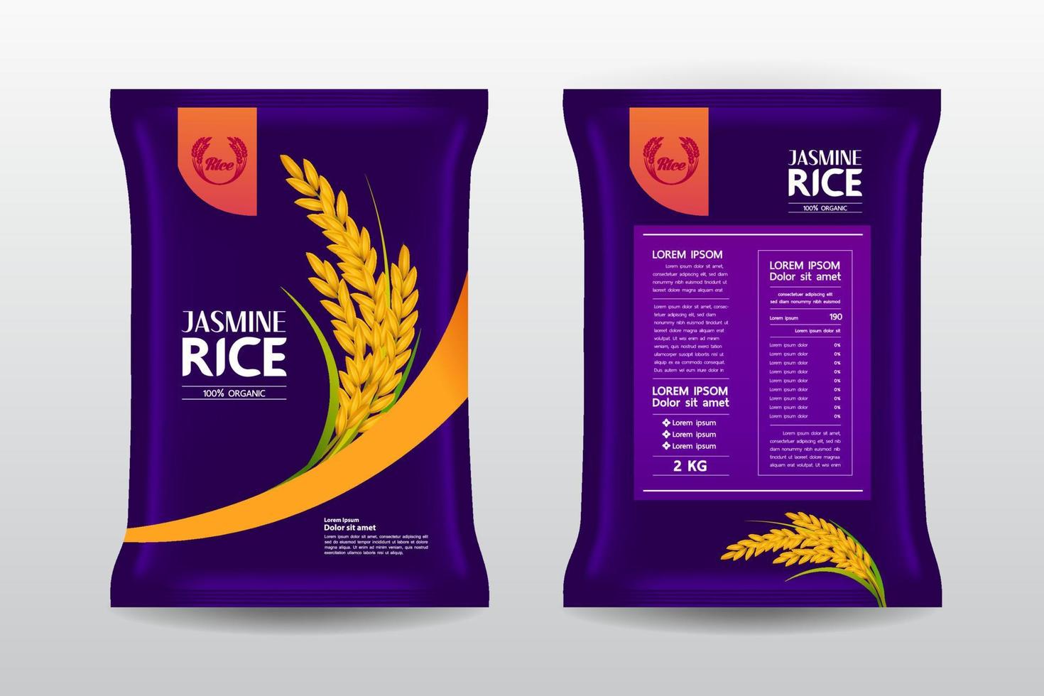 Premium Rice great quality design concept  vector. vector