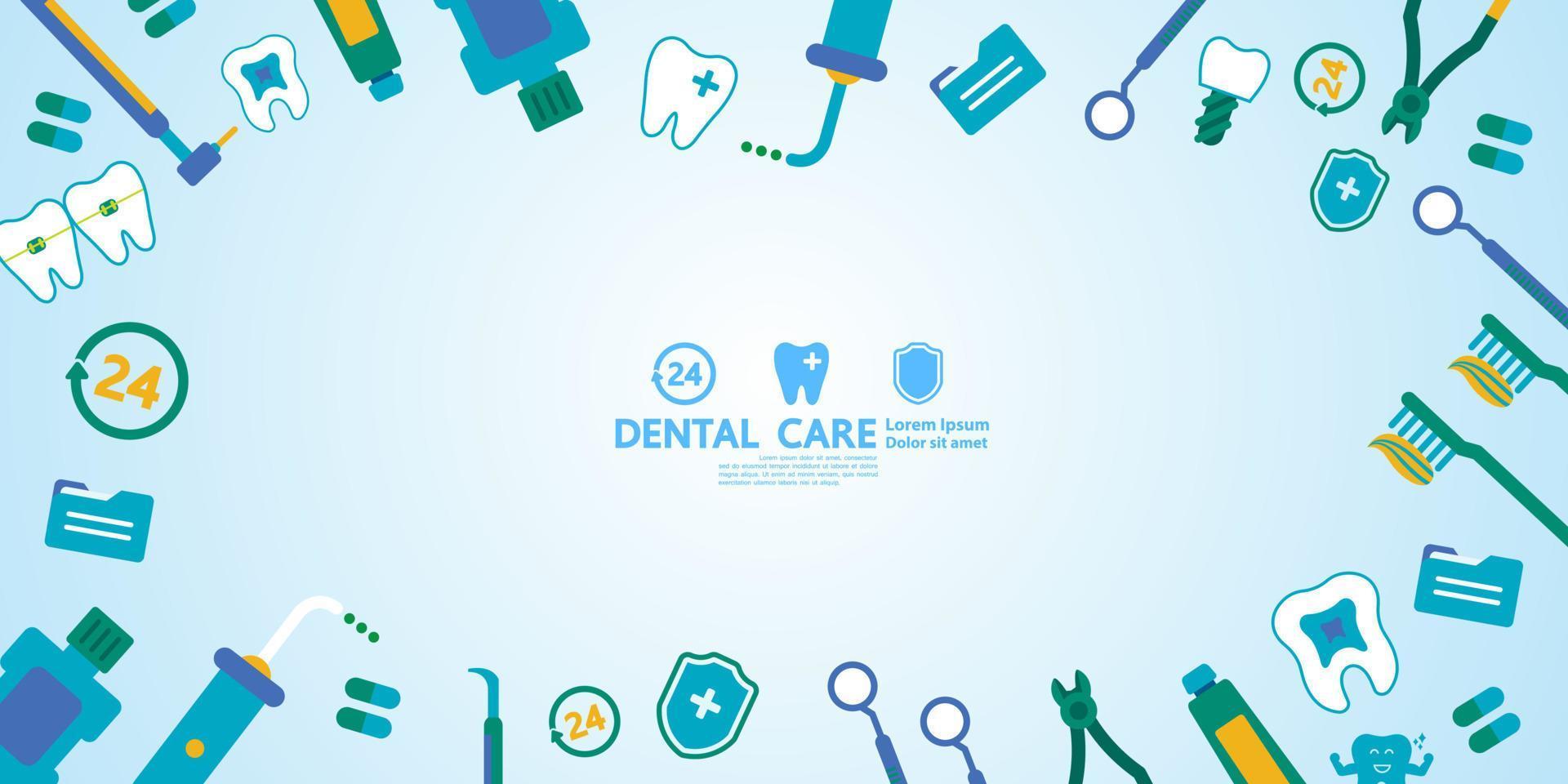 Dental care creative concept. vector