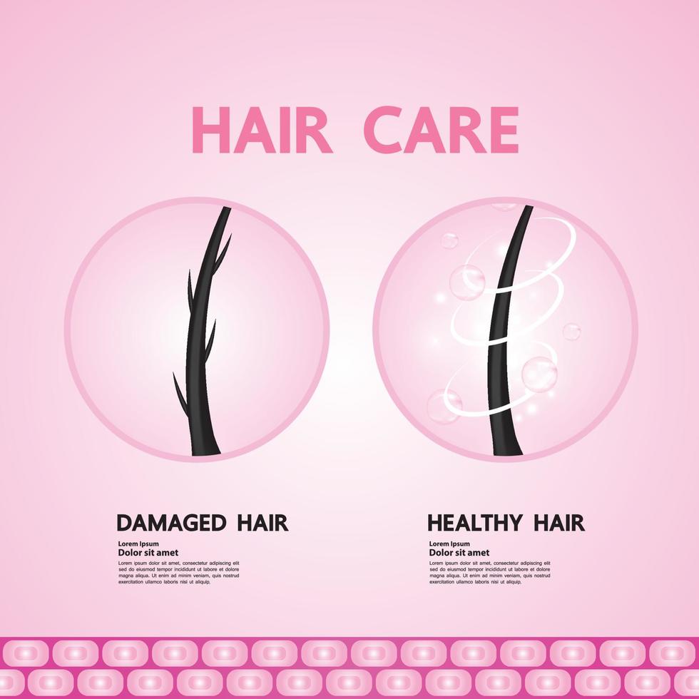 Hair protect and care technology concept illustration. vector