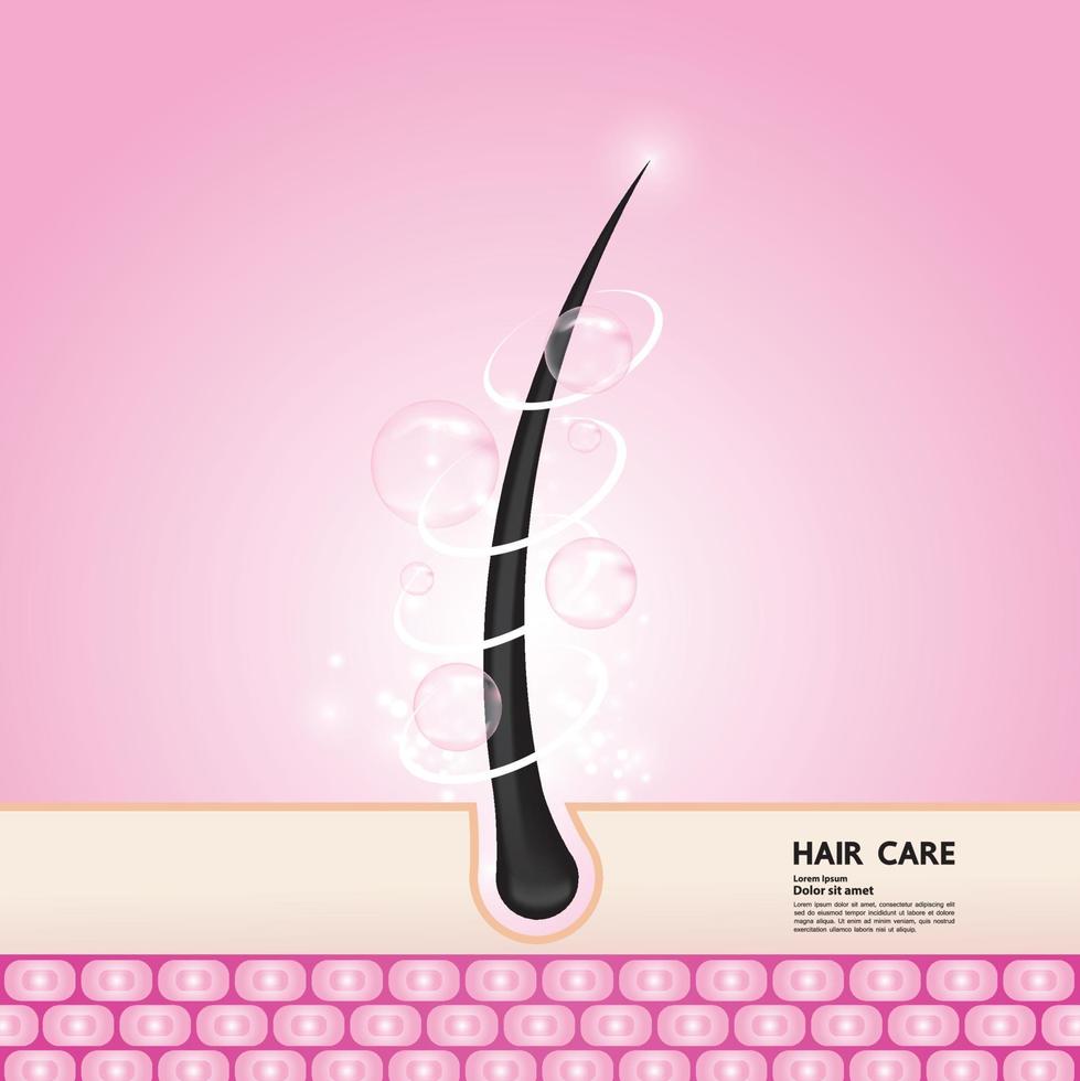 Hair protect and care technology concept illustration. vector