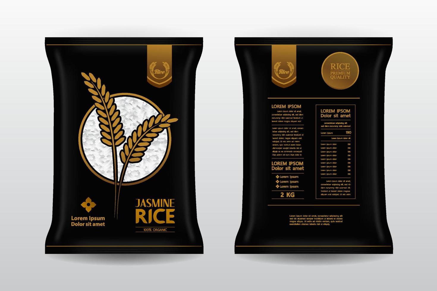 Premium Rice great quality design concept  vector. vector