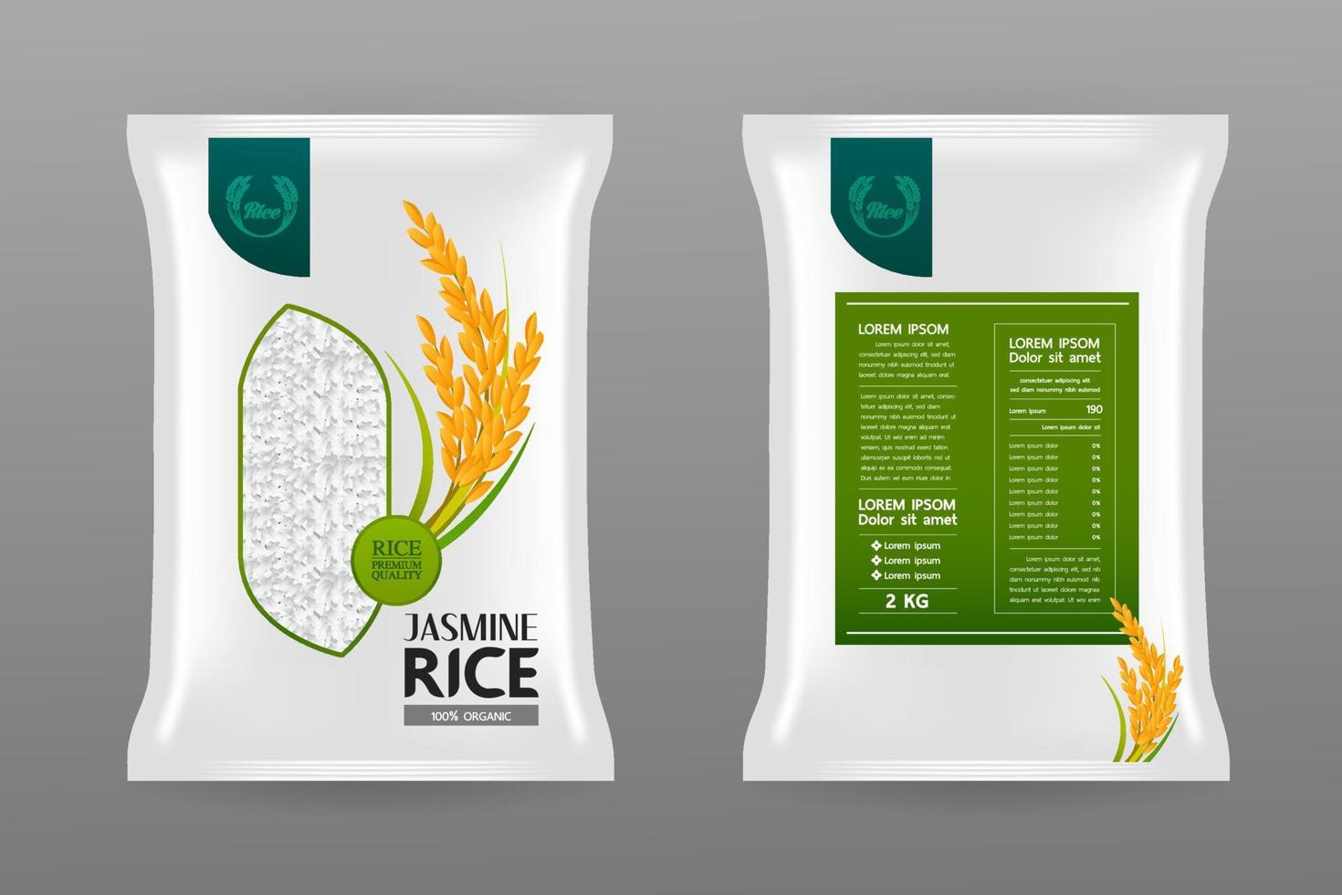 Premium Rice great quality design concept  vector. vector