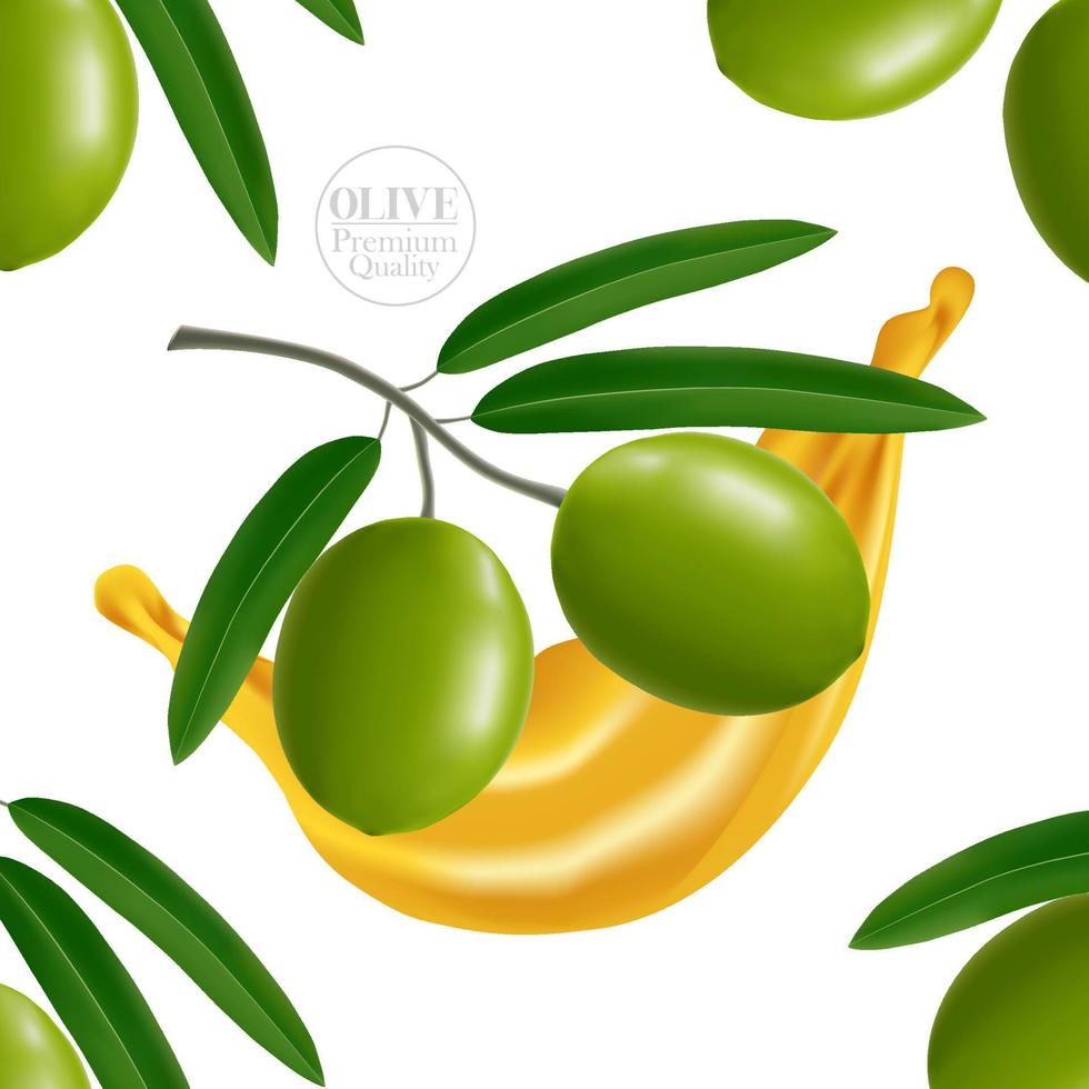 Olive beauty and cosmetic elegant illustration. vector