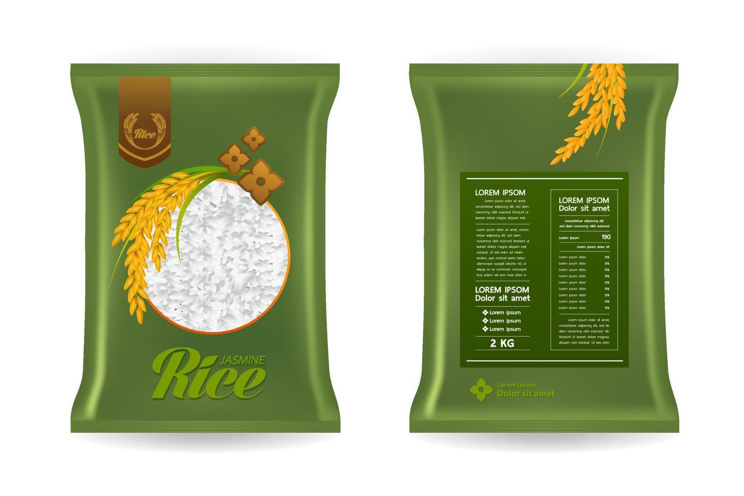 Premium Rice great quality design concept  vector. vector