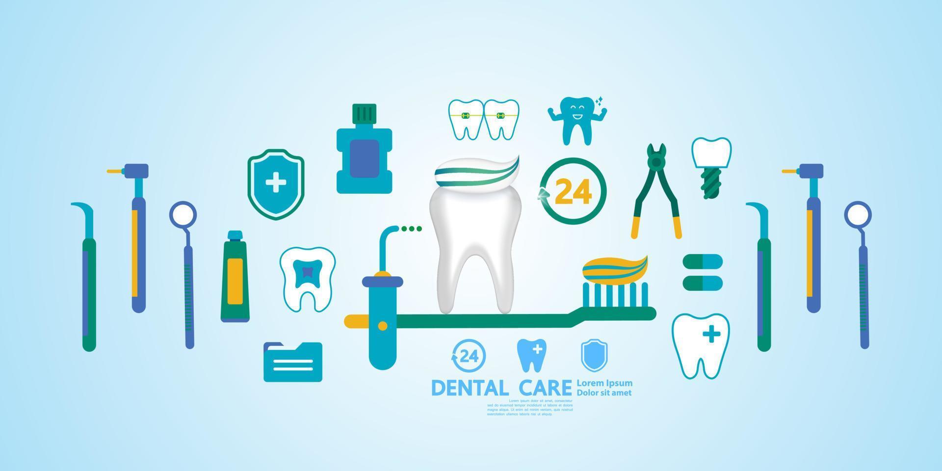 Dental care creative concept. vector