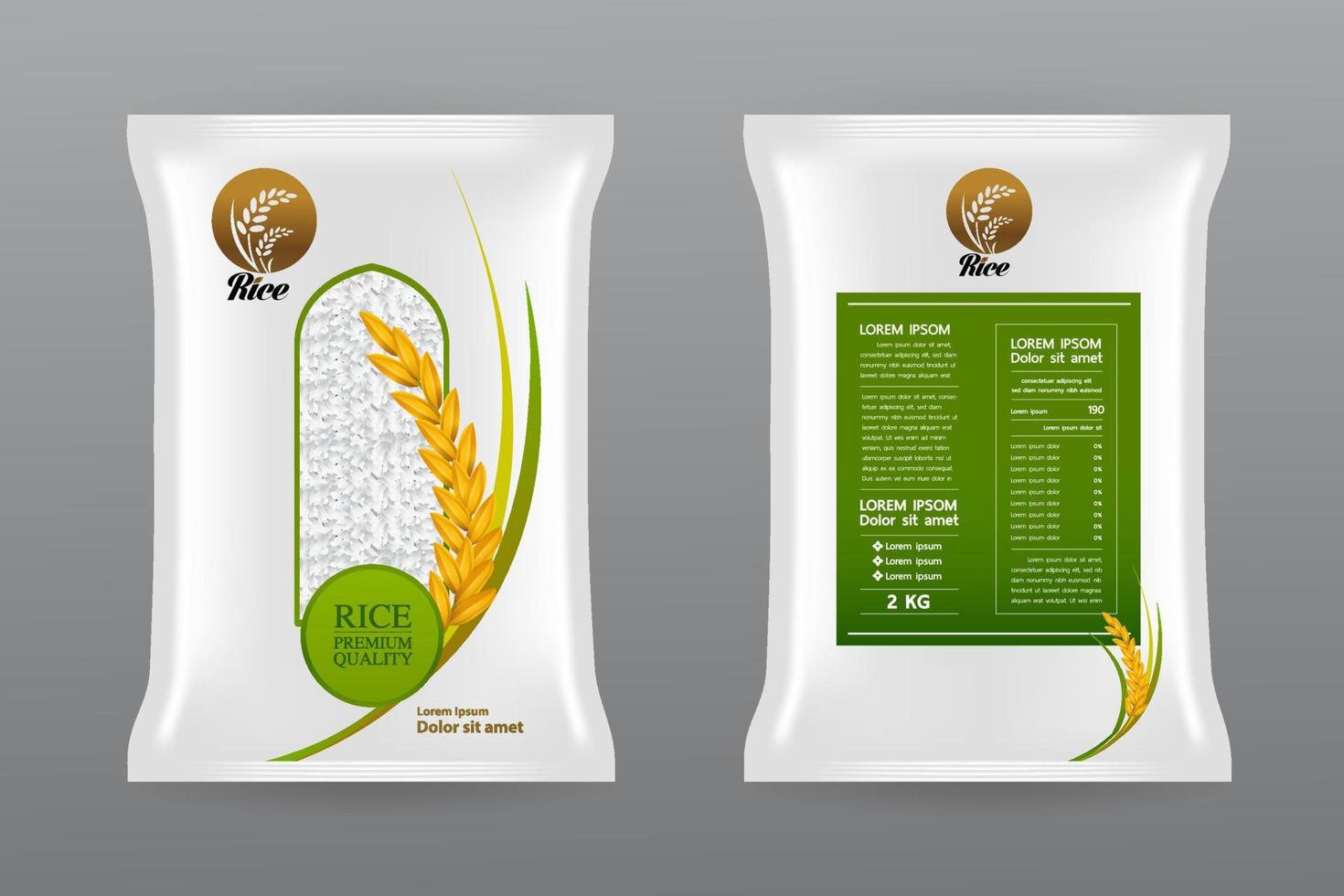 Premium Rice great quality design concept  vector. vector