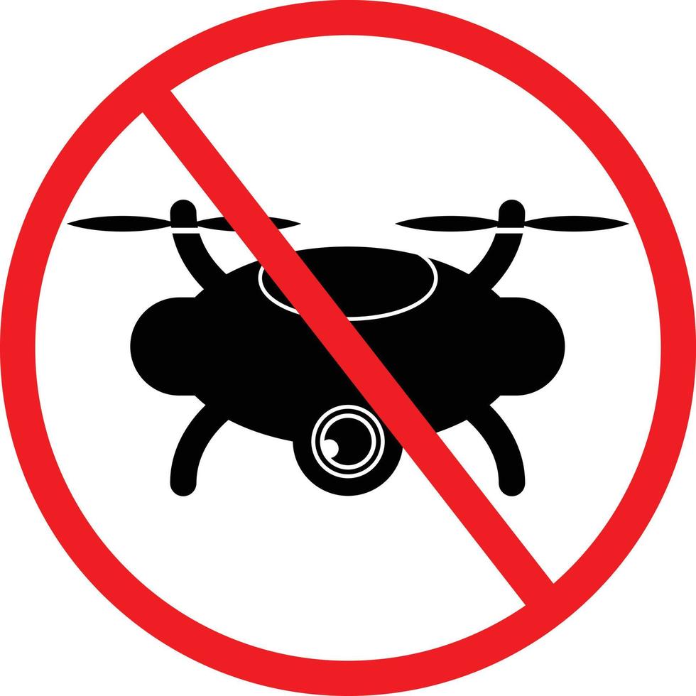 No Drone Zone Prohibition Sign vector