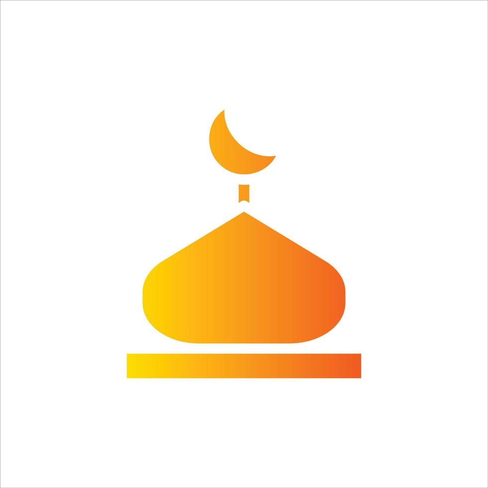 mosque icon with isolated vektor and transparent background vector