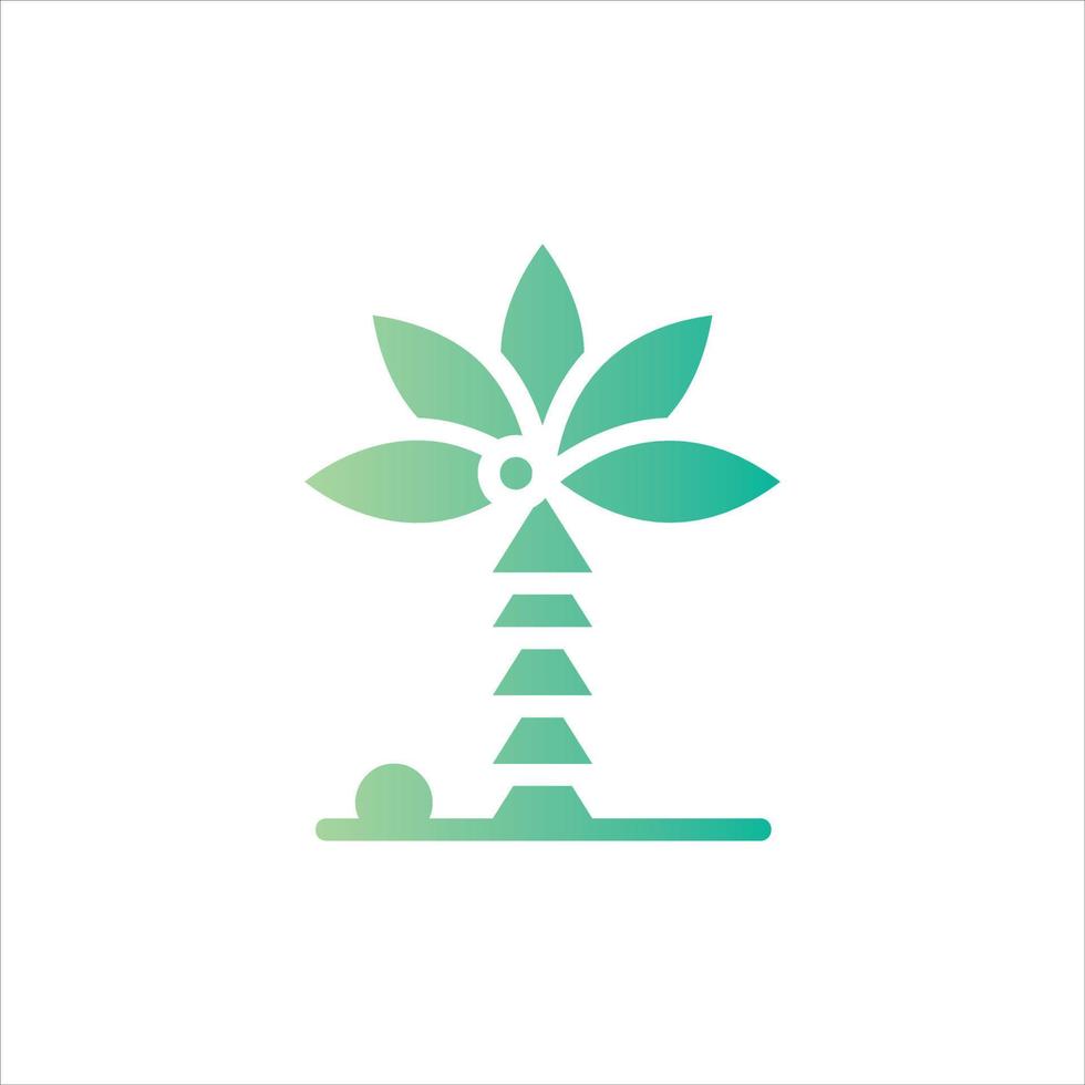 palm icon with isolated vektor and transparent background vector