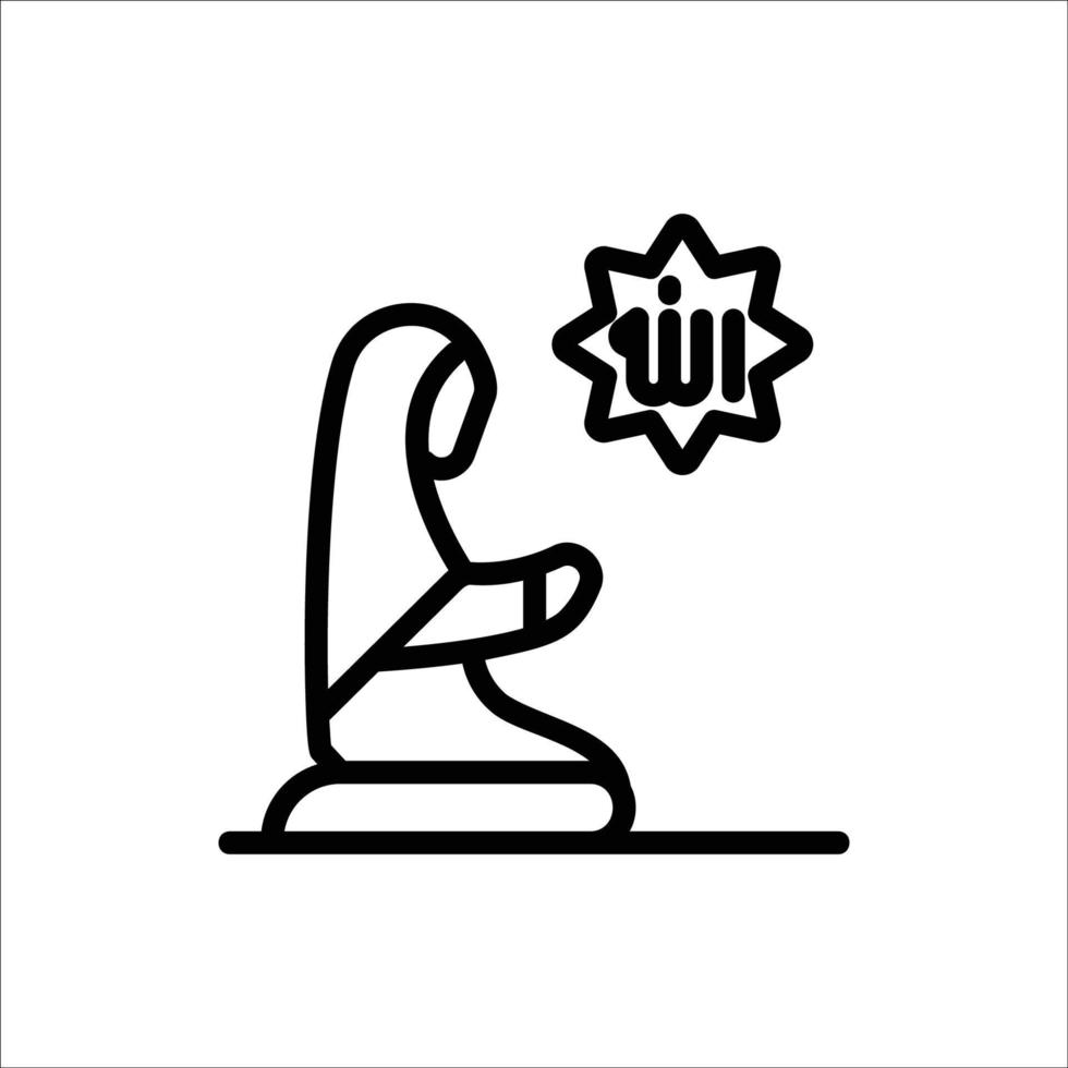 prayer icon with isolated vektor and transparent background vector