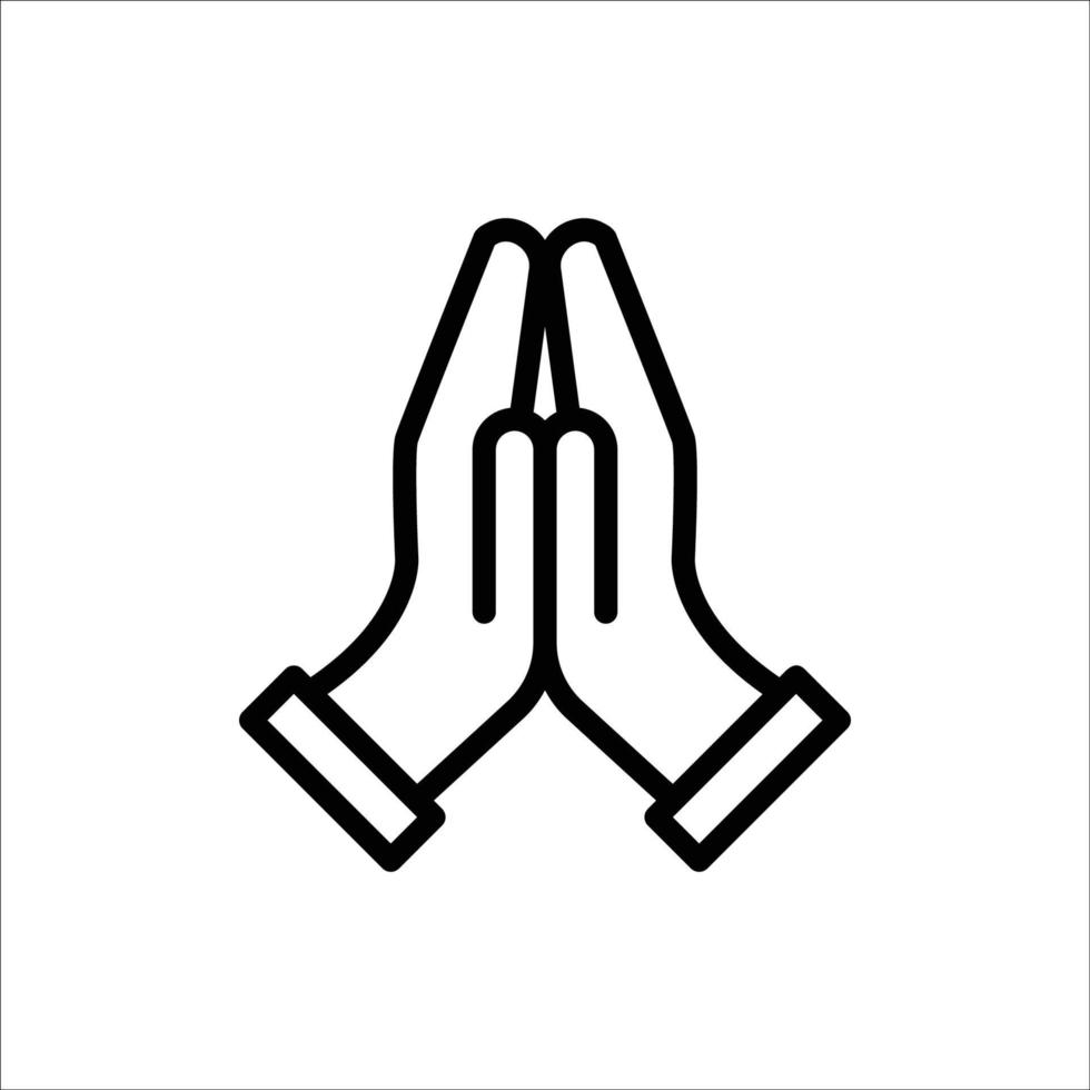 pray icon with isolated vektor and transparent background vector