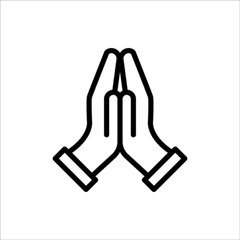 pray icon with isolated vektor and transparent background vector