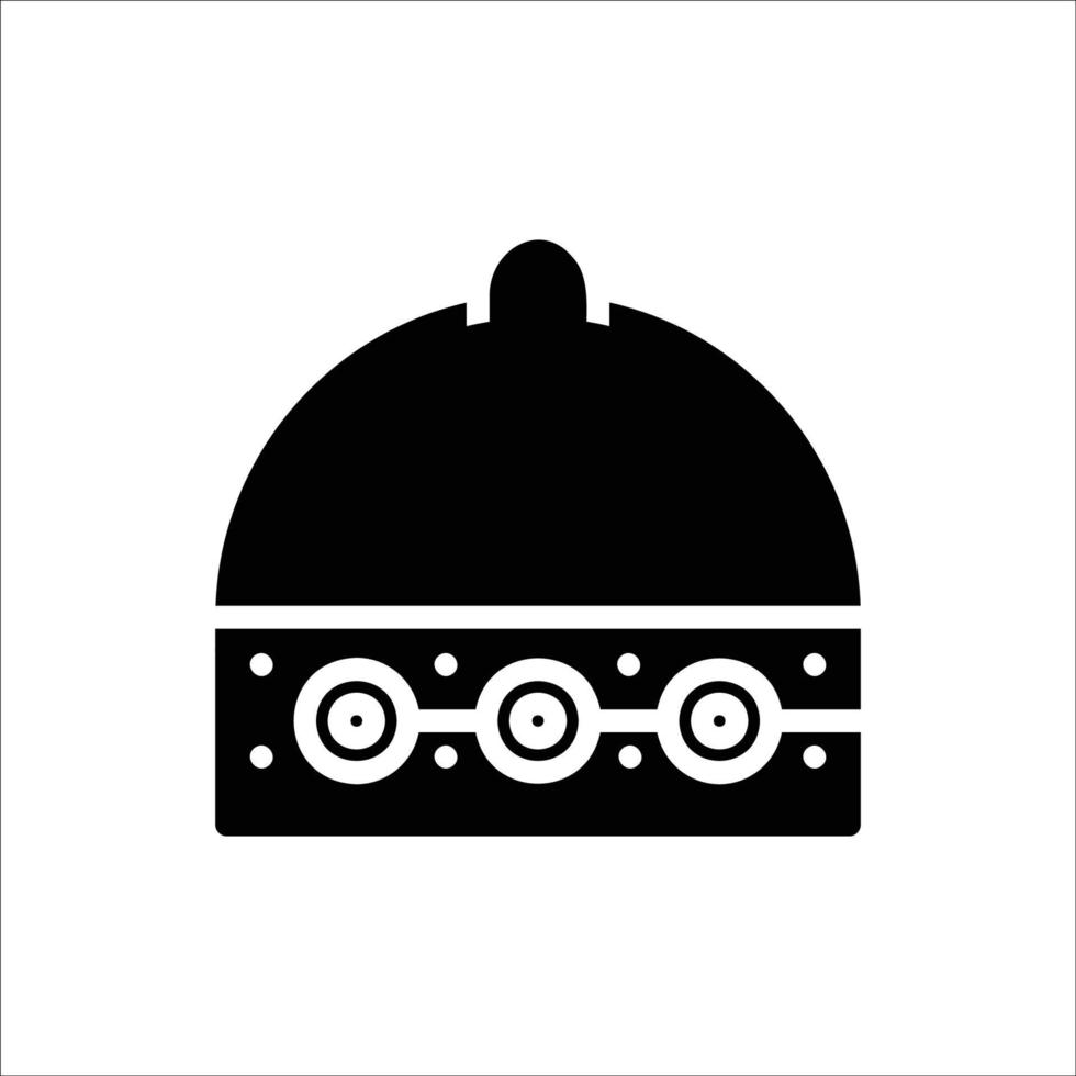 kufi icon with isolated vektor and transparent background vector