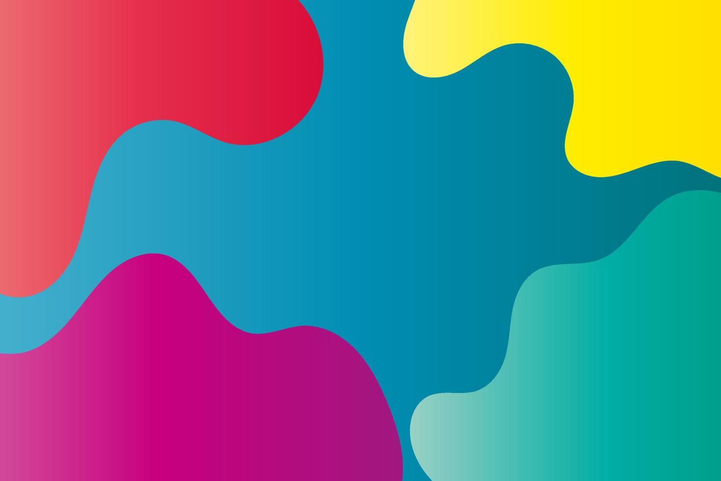 Blue background with colorful abstract shapes vector