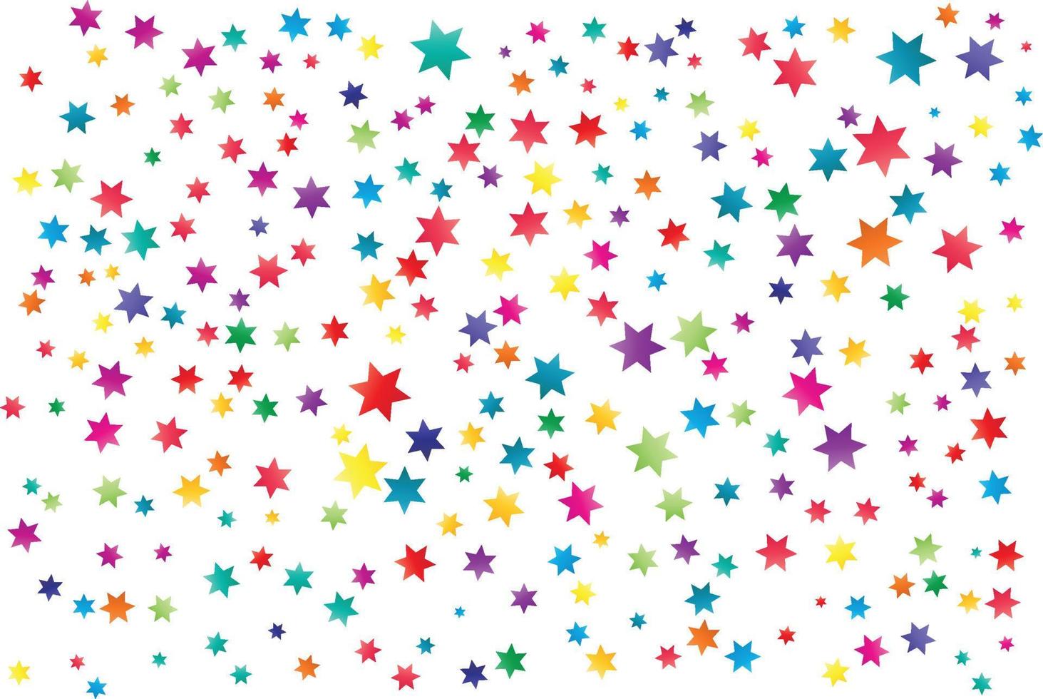 Premium background of multicolor stars on white background vector