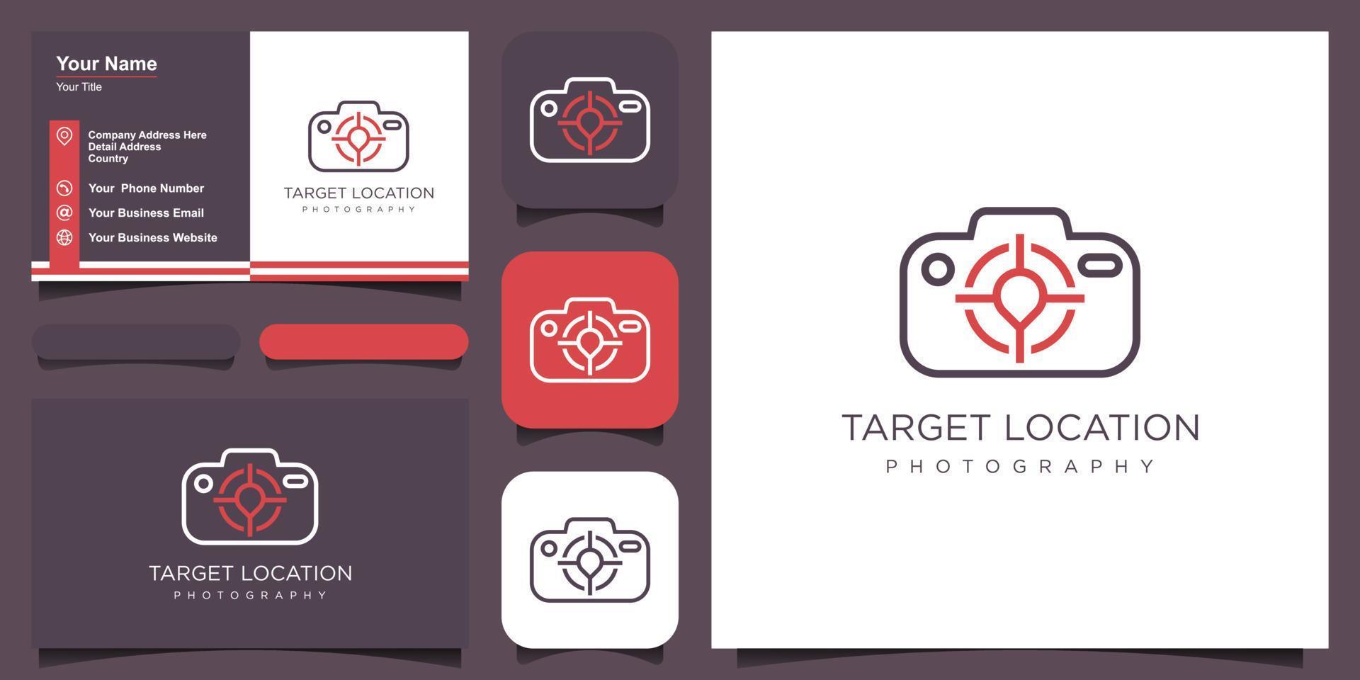 target location camera logo, design vector simple elegant modern style.