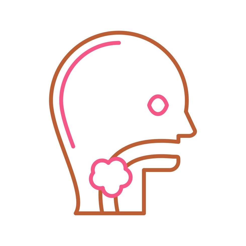 icono de vector de cáncer de garganta