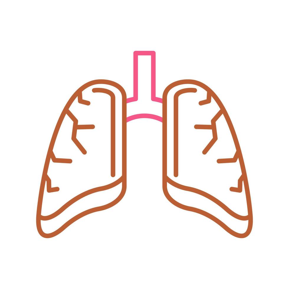 icono de vector de pulmones