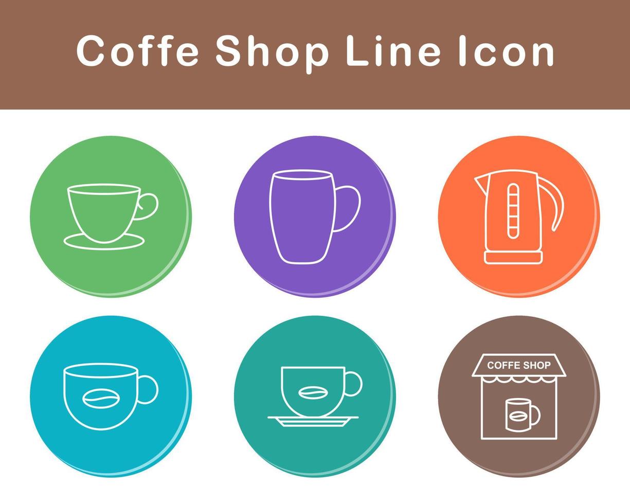 Coffe Shop Vector Icon Set