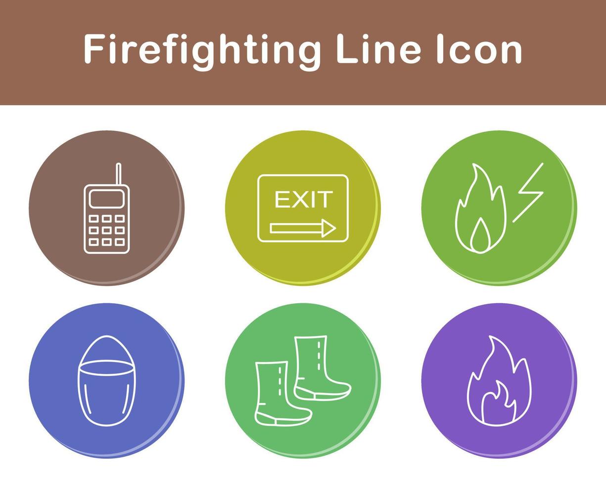 Firefighting Vector Icon Set