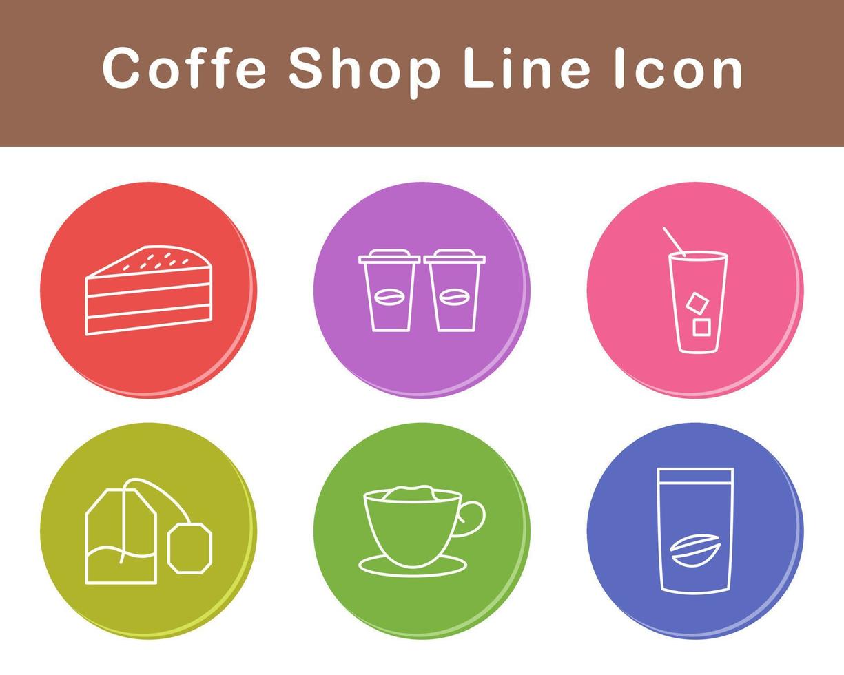 Coffe Shop Vector Icon Set