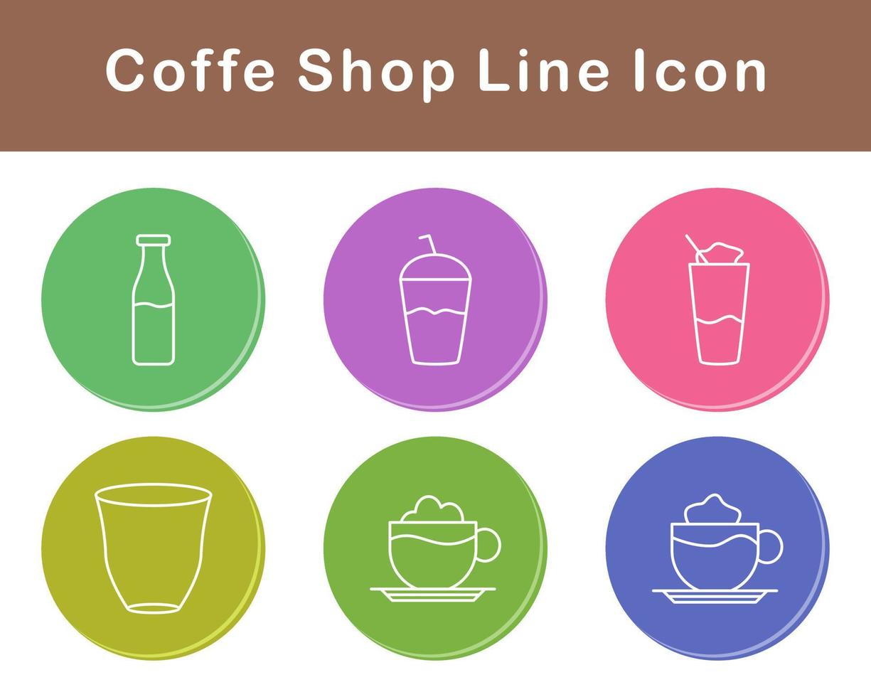 Coffe Shop Vector Icon Set