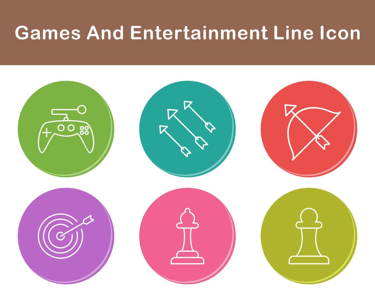 Games And Entertainment Vector Icon Set