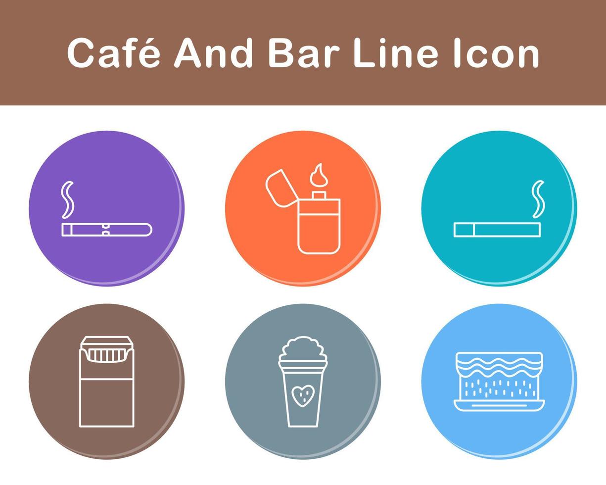 Cafe And Bar Vector Icon Set