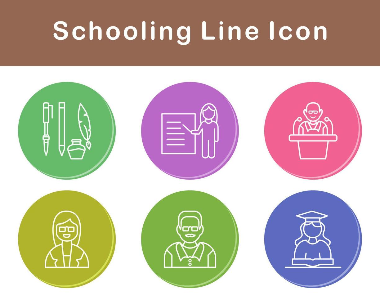 Schooling Vector Icon Set