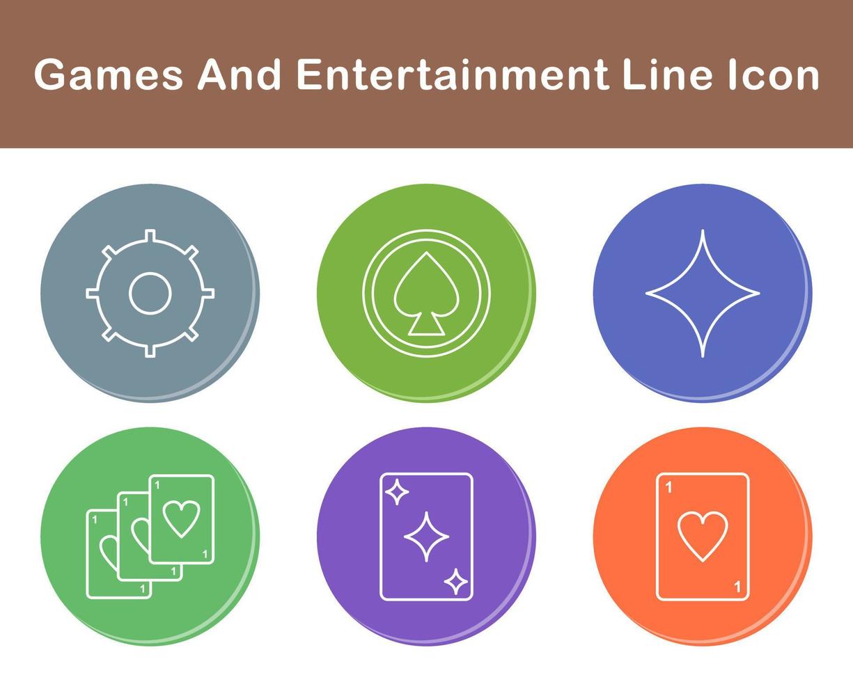 Games And Entertainment Vector Icon Set