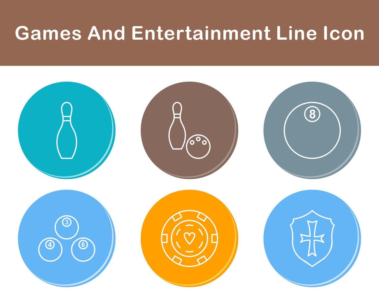 Games And Entertainment Vector Icon Set