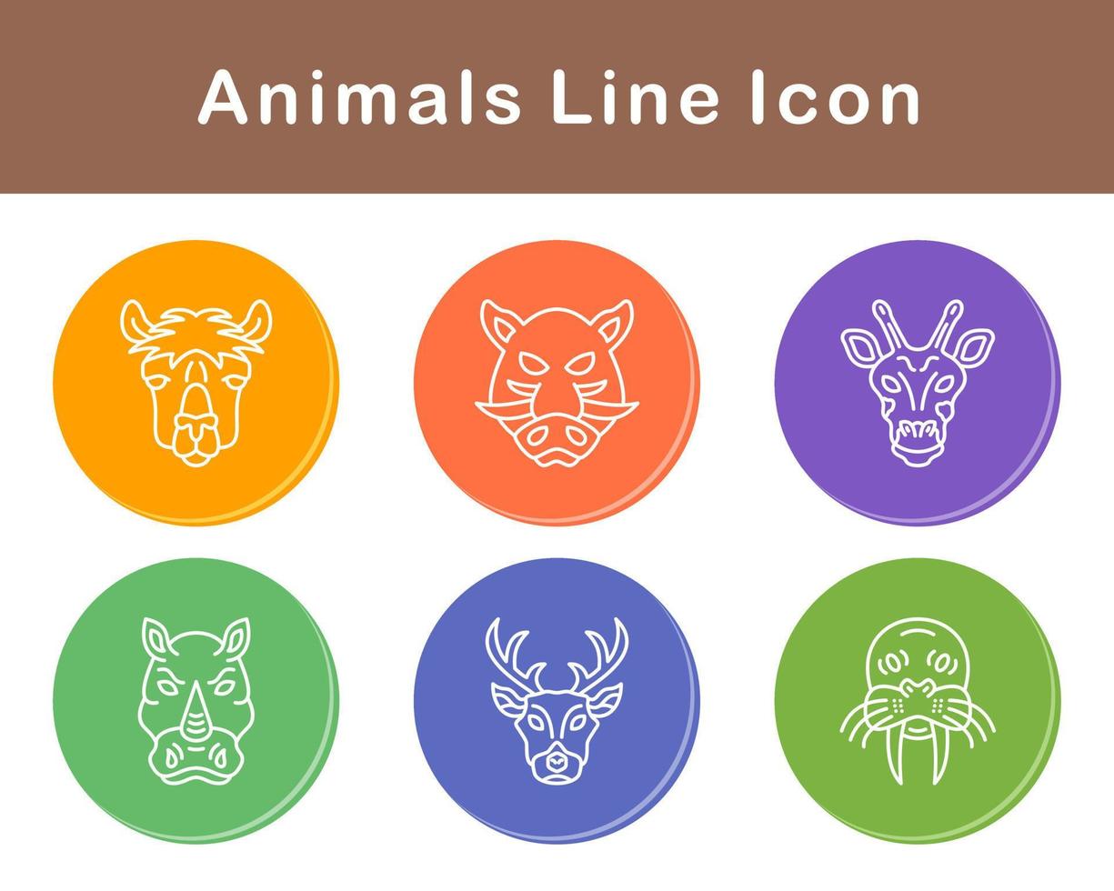 animales vector icono conjunto